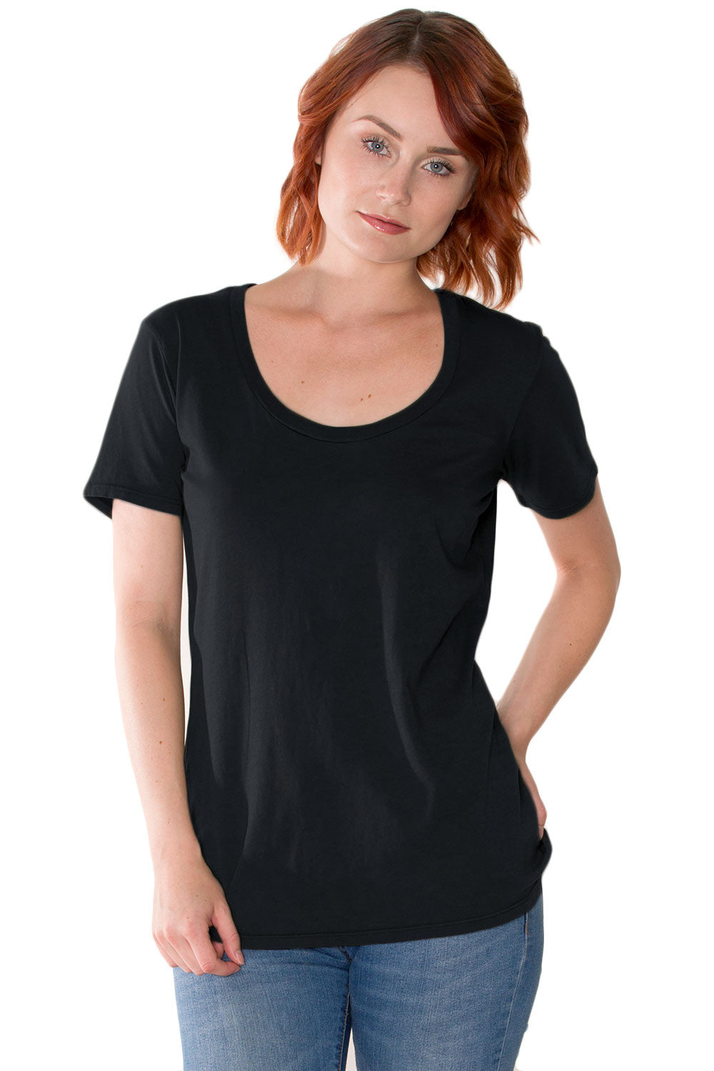 Organic Cotton Scoop Neck Tee - Intouch Clothing