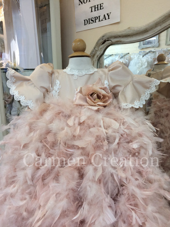 pink christening gown