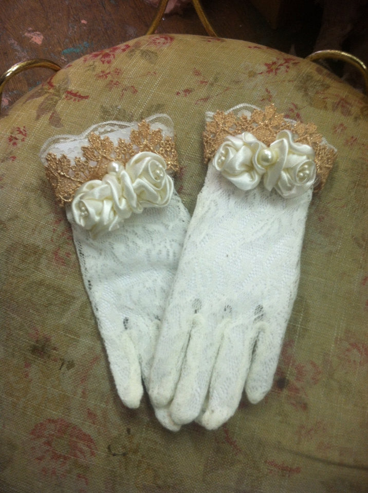 victorian lace gloves