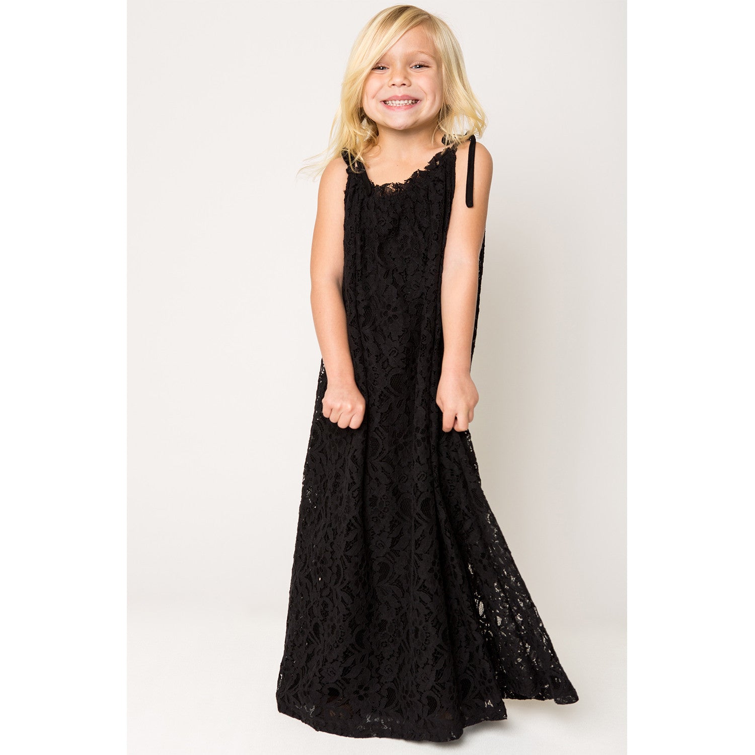 girls black maxi dress