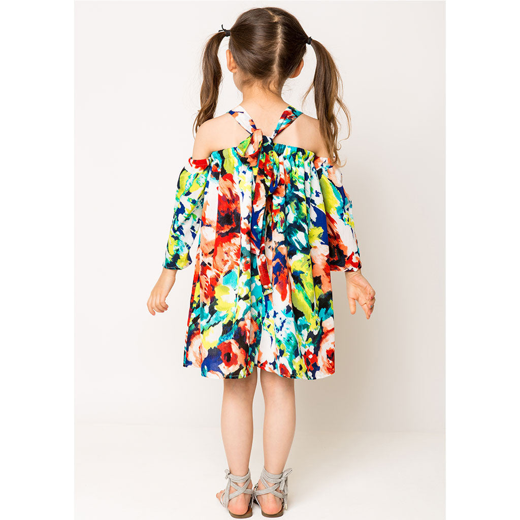 cold shoulder kids dress