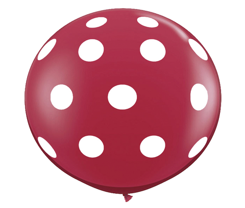 36" Ruby Red Polka Dot Balloon