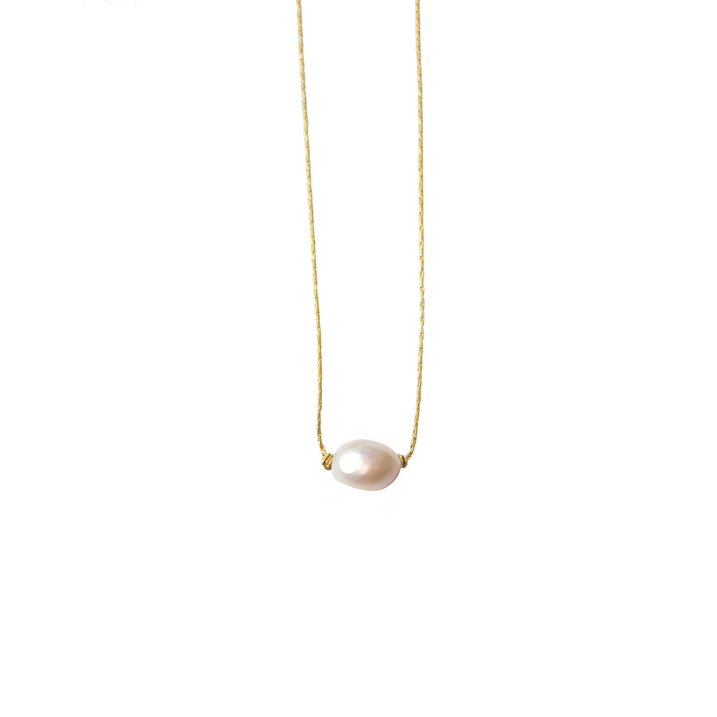 Itty Bitty Necklace-Pearl