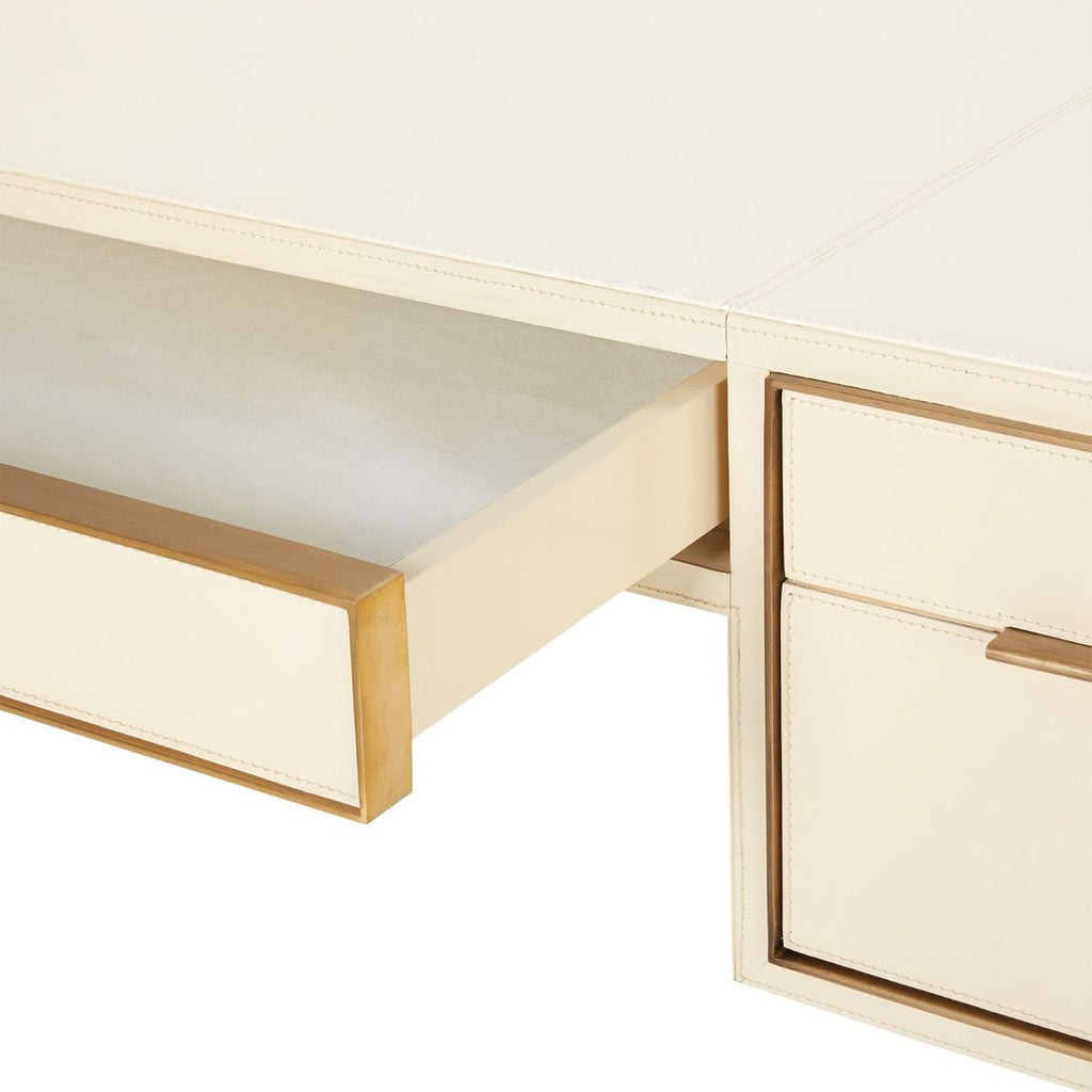 Hunter Desk - Ivory – Luxe Furniture Inc