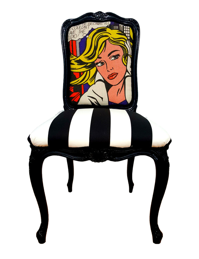  Pop  Art  Dining Chair Set of 2 LUXE FURNITURE 