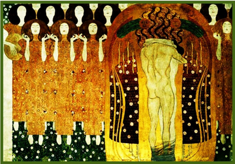 The Beethoven Frieze (1901-02), a Large Scale Painting by Gustav Klimt