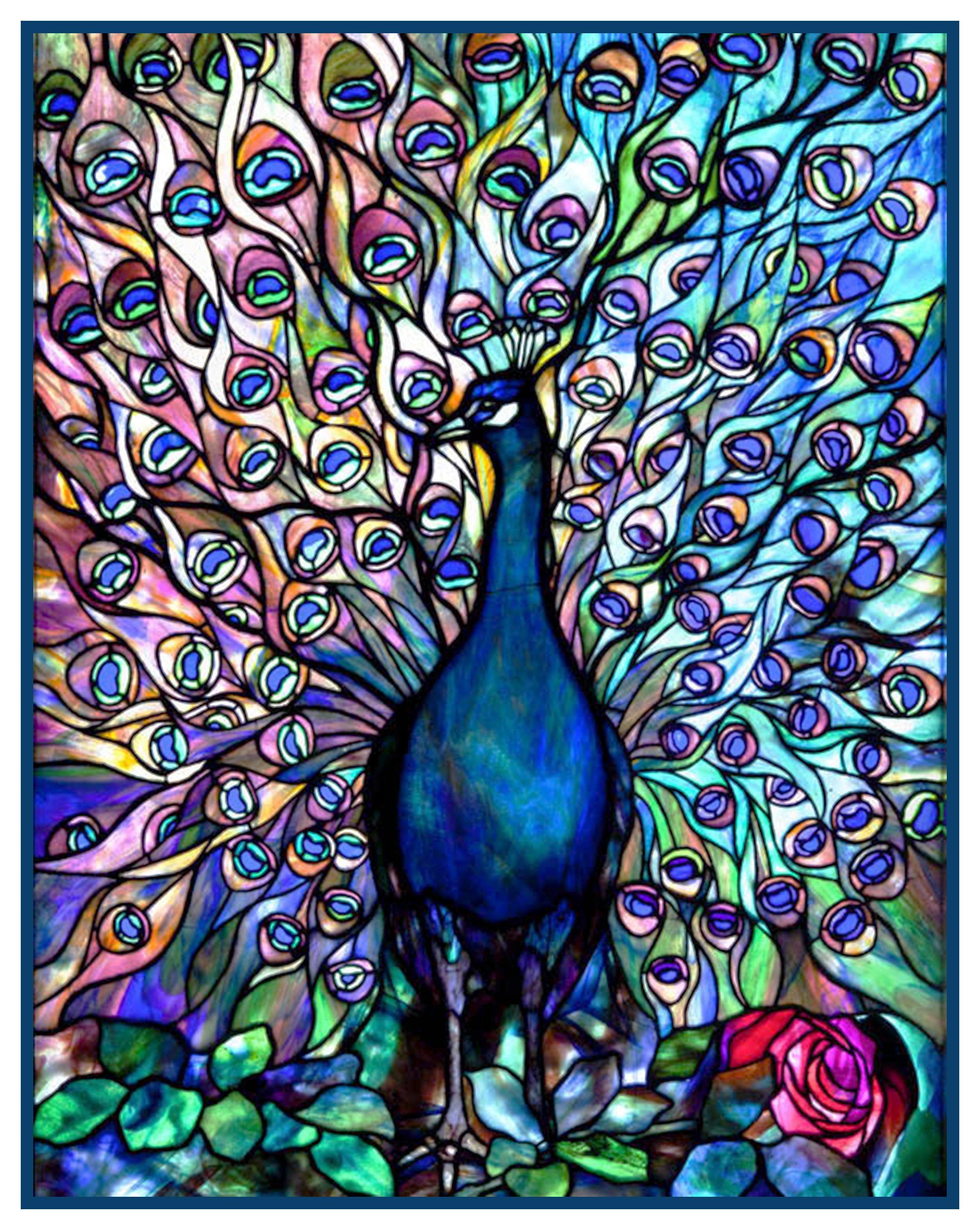 Vivid Peacocks Glory inspired by Louis 