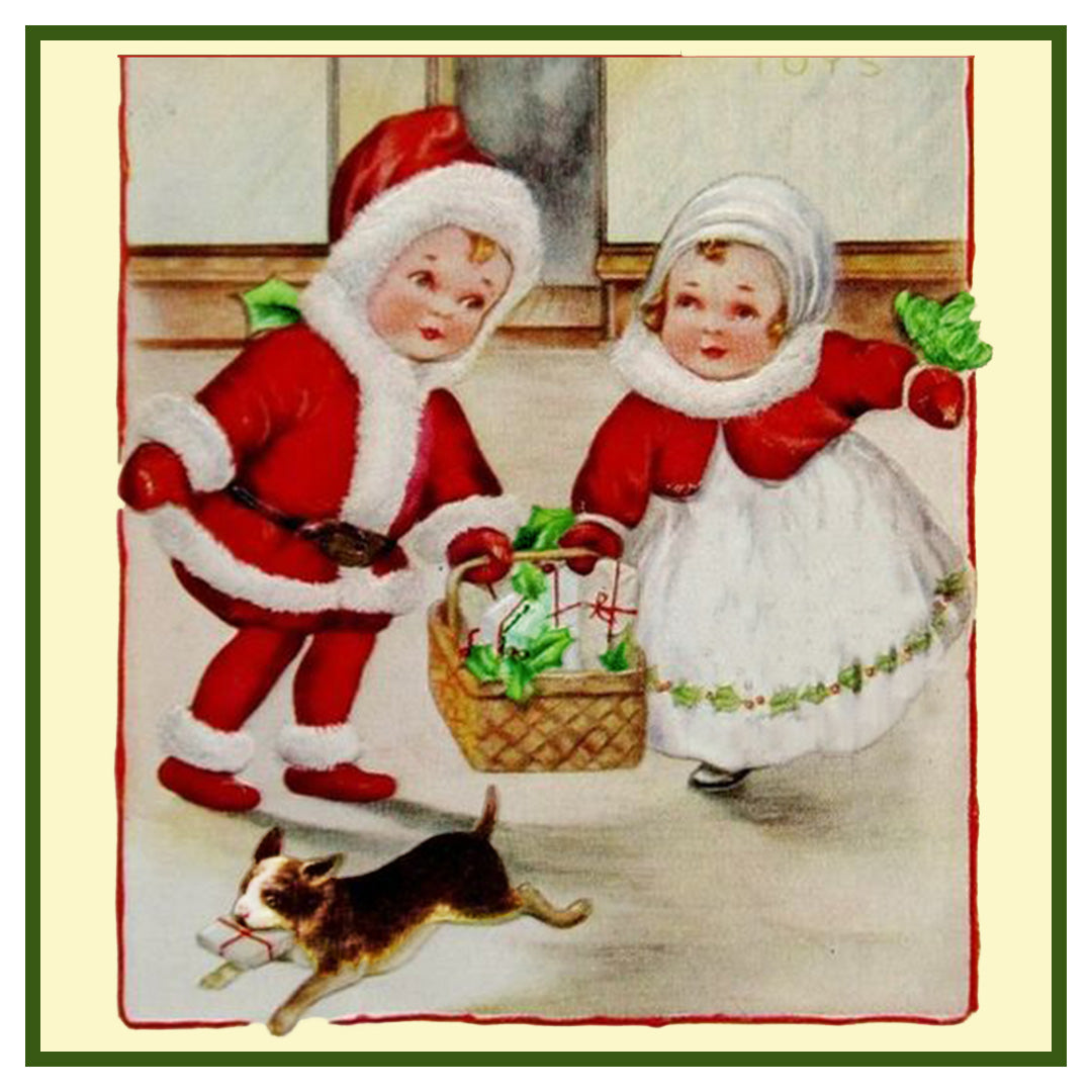 Vintage Christmas Santa Helpers Nimble Nicks # 3 Counted Cross Stitch ...