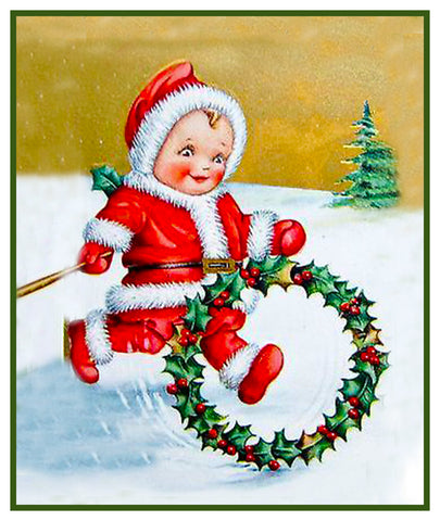 Vintage Christmas Santa Helpers Nimble Nicks #6 Counted Cross Stitch P ...