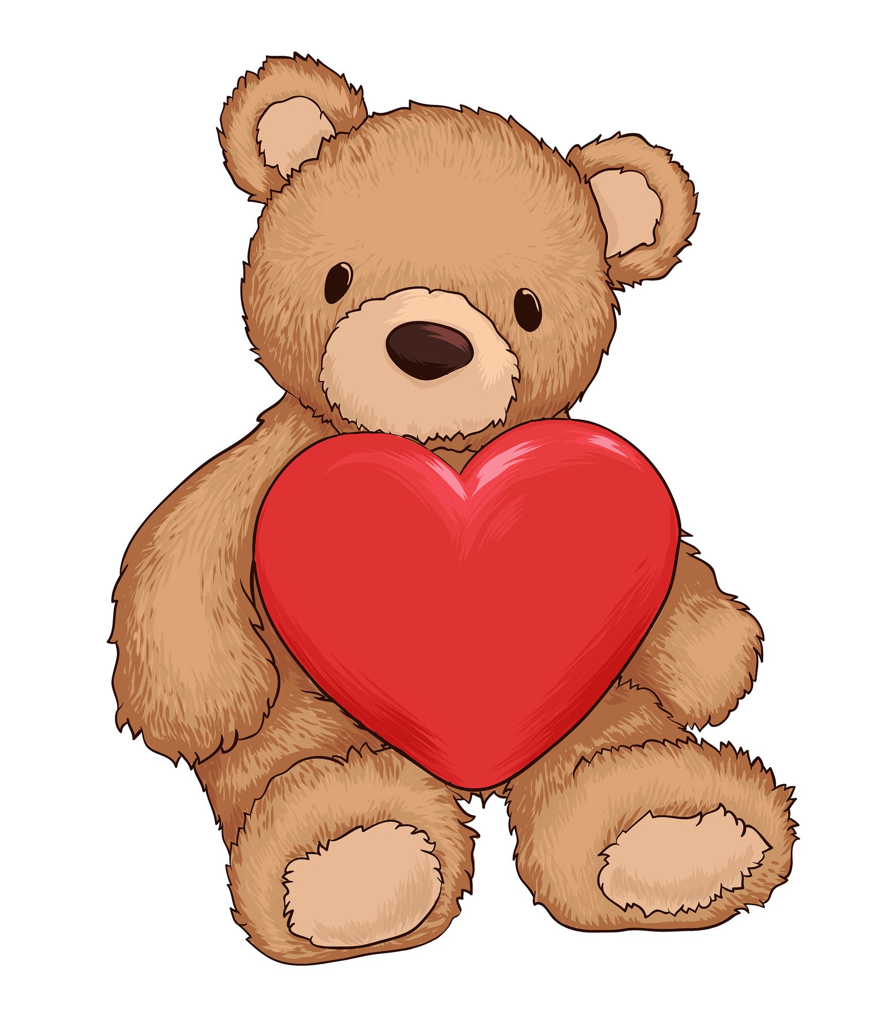 stuffed bear with heart