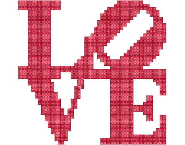 Valentine Word Love Sew So Simple C Counted Cross Stitch Pattern