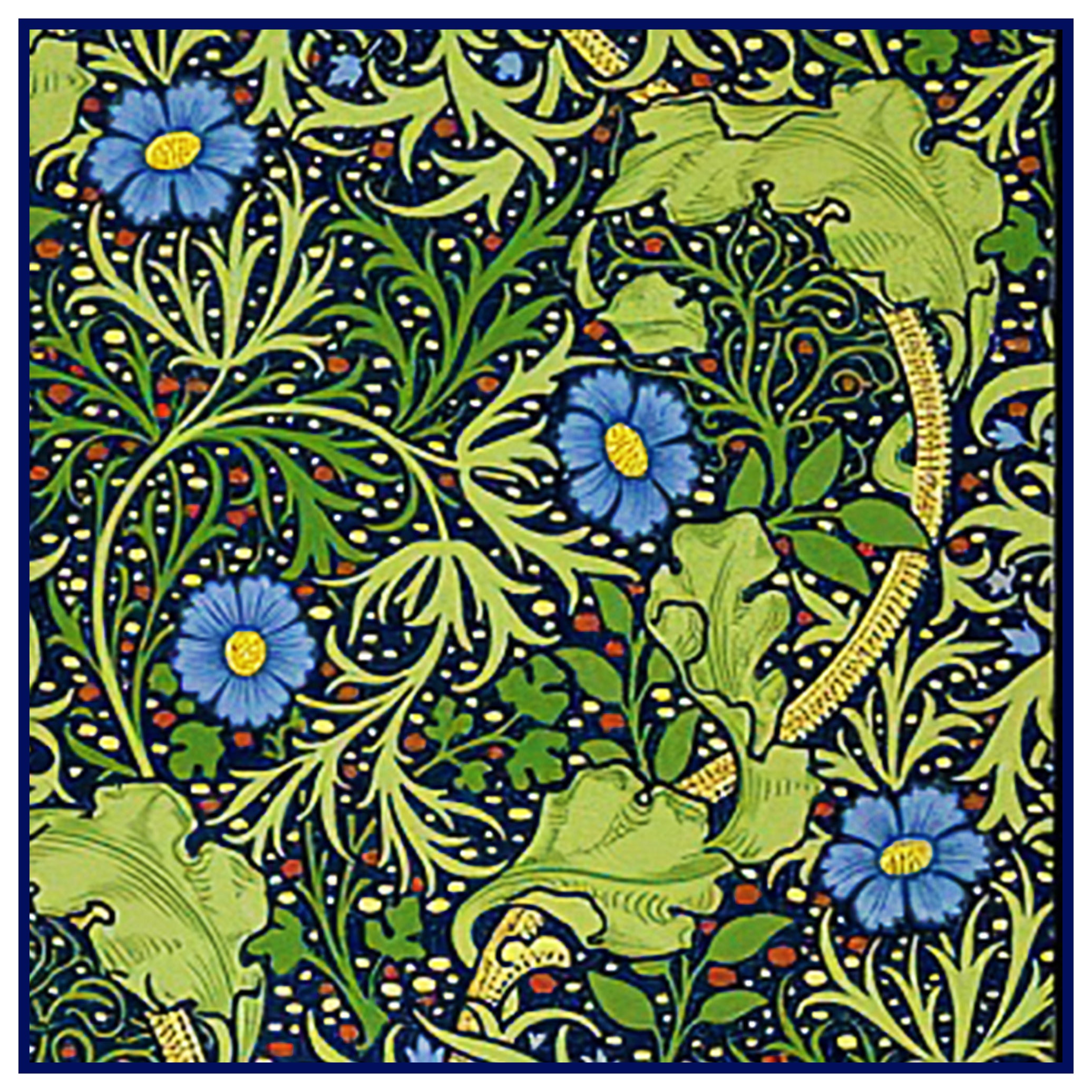 William Morris Seaweed Design Detail Design Counted Cross Stitch Patte Orenco Originals Llc