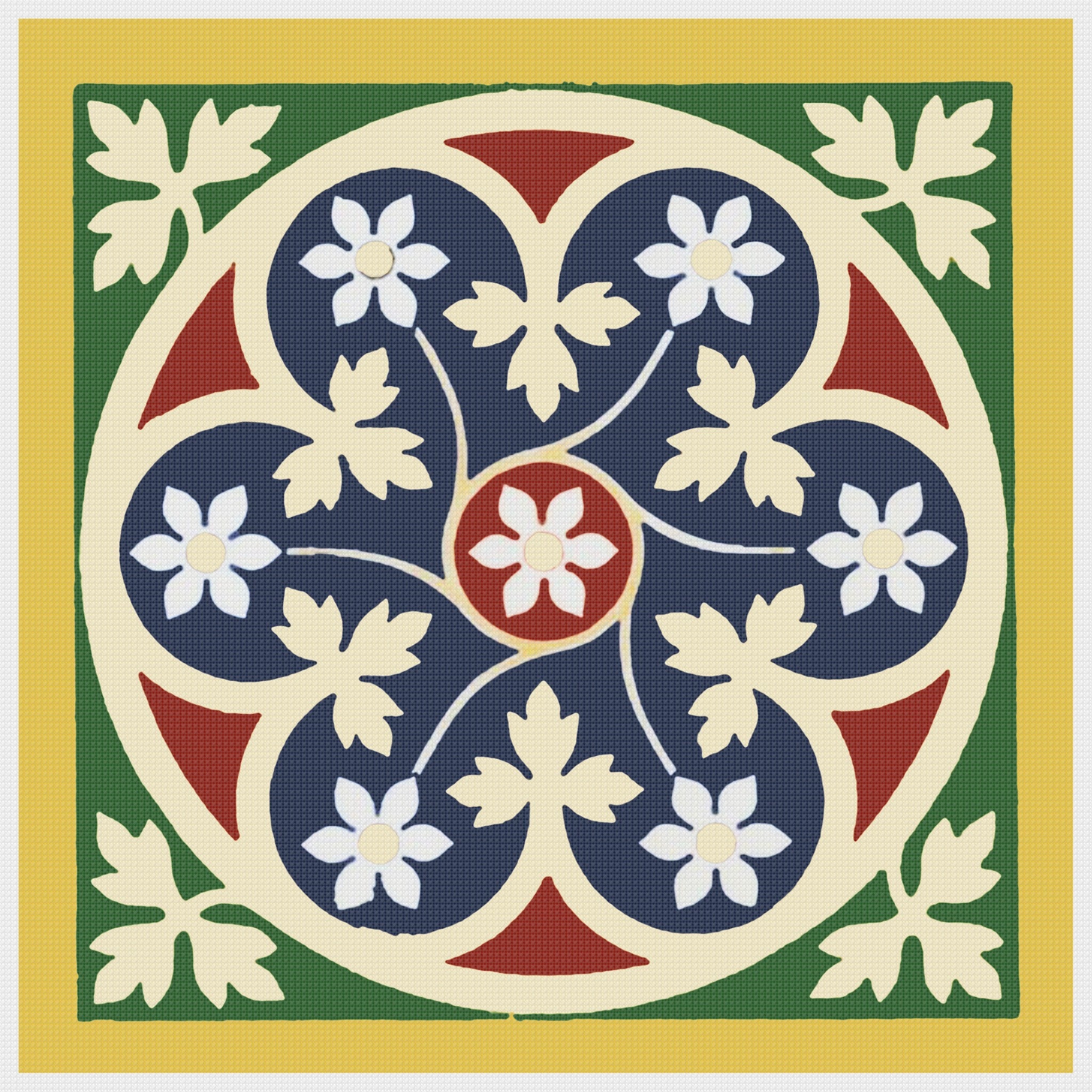 Awn Pugin S Geometric Tile 13 Orenco Originals Counted Cross Stitch P Orenco Originals Llc