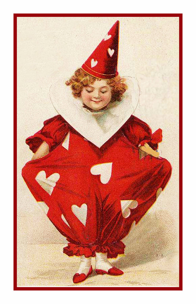 Valentine Cherub Red Hearts Counted Cross Stitch Pattern ...