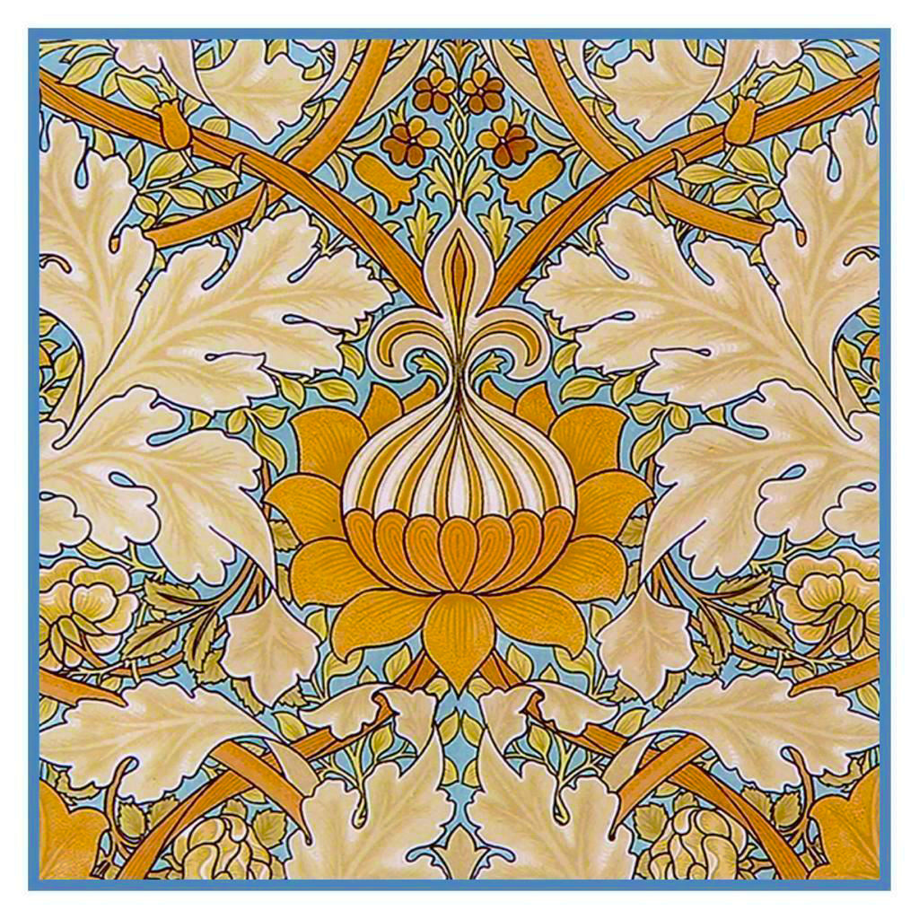 Art Nouveau Flower Design William Morris Counted Cross Stitch Pattern ...