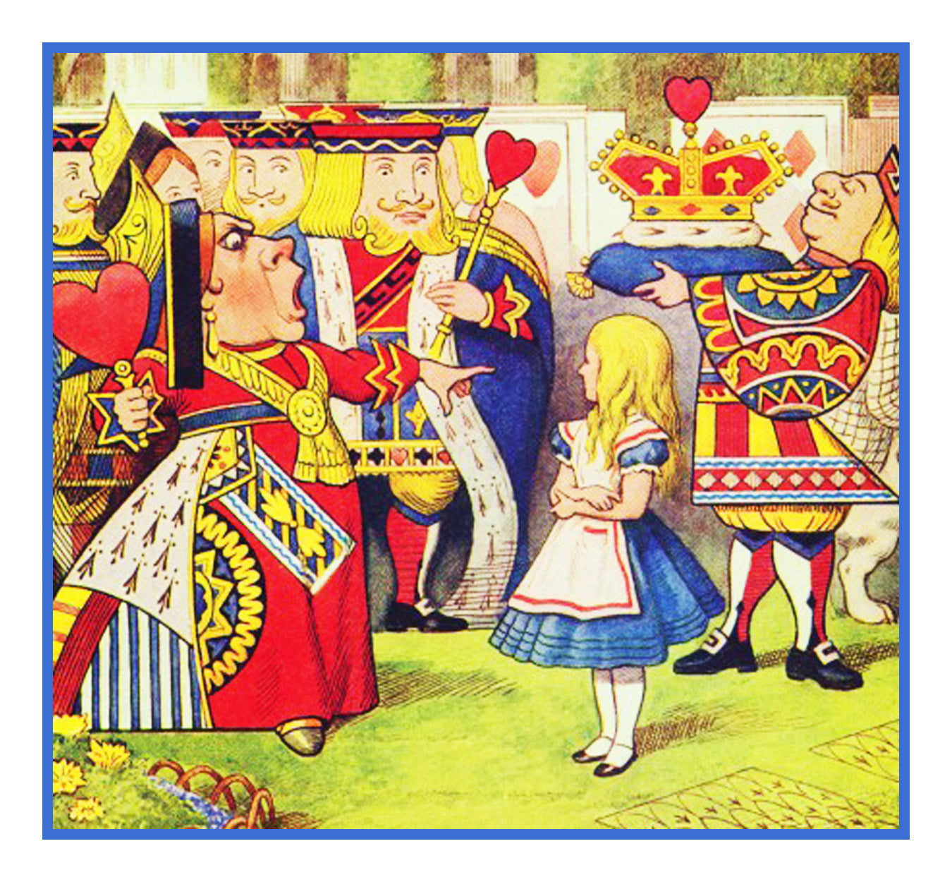 John Tenniel S The Queen With Alice In Wonderland Counted Cross Stitch Orenco Originals Llc