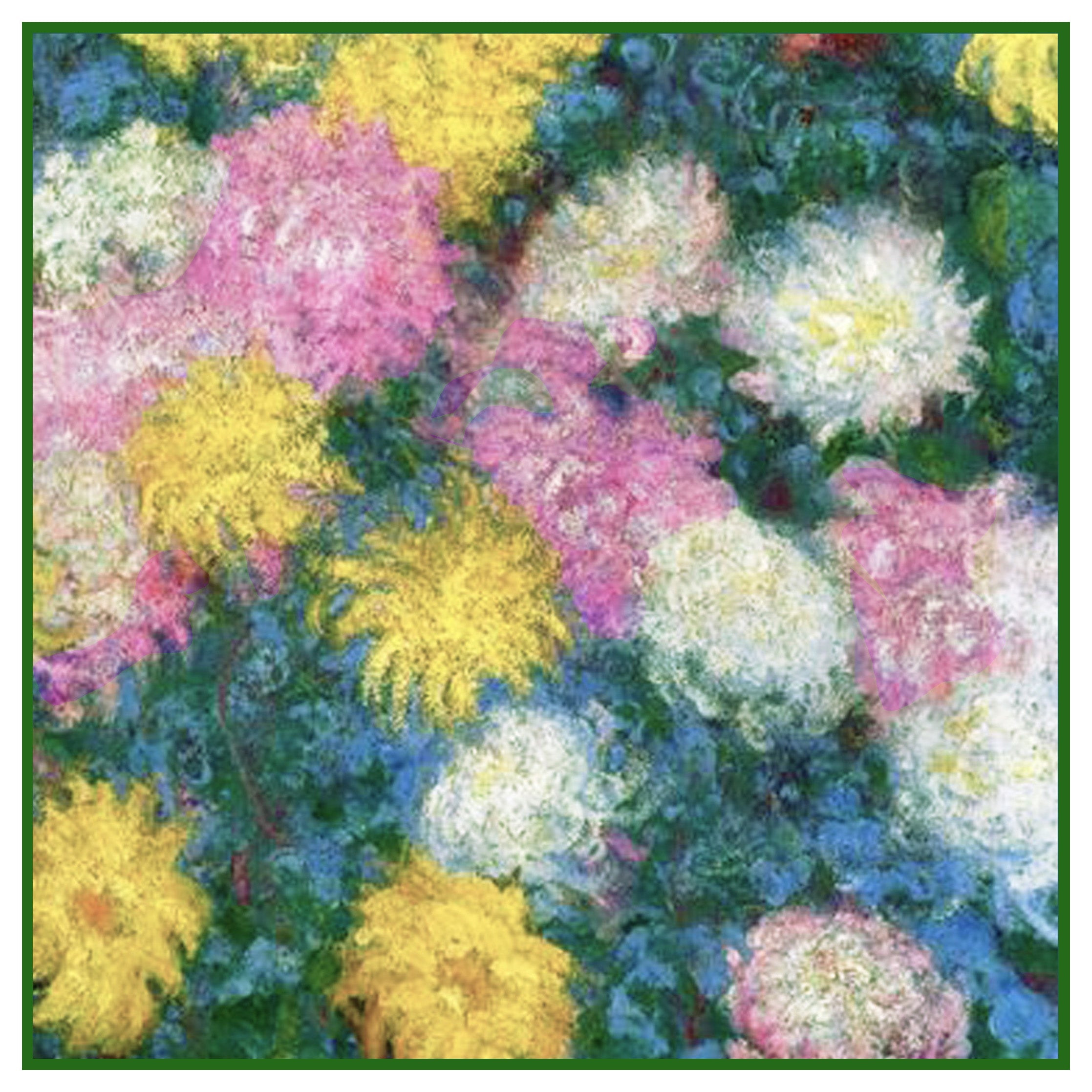 Chrysanthemum Detail #2 inspired by Claude Monet's impressionist paint ...