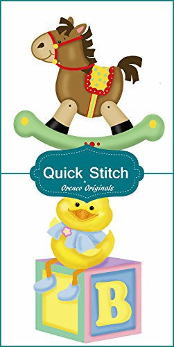 Quick Stitch Child Baby Rocking Horse Duck Building Block 2 Counted Cr Orenco Originals Llc