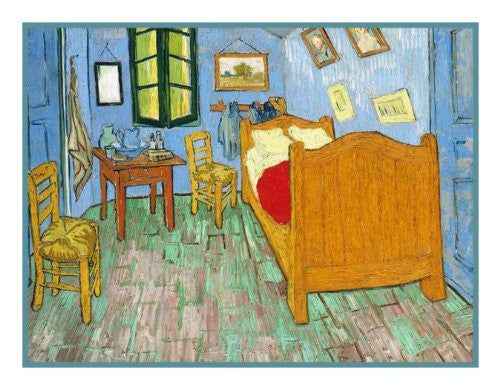 The Bedroom Inspired By Impressionist Vincent Van Gogh S Painting Counted Cross Stitch Pattern