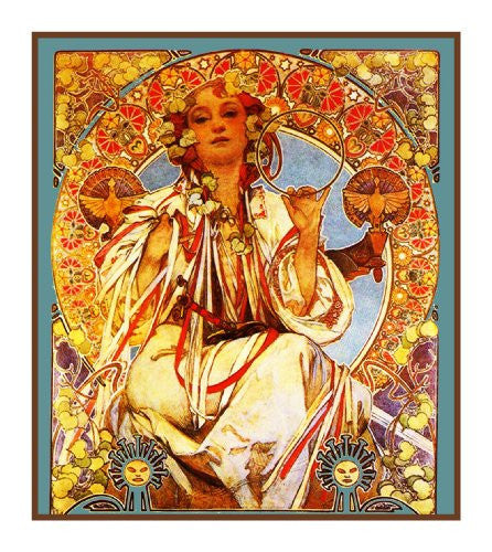 Slav Epic Detail By Alphonse Mucha Counted Cross Stitch Pattern Orenco Originals Llc