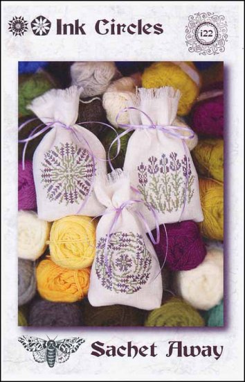 Sachet Away by Ink Circles Counted Cross Stitch Pattern