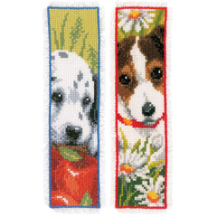 DOGS Vervaco Bookmark Counted Cross Stitch Kit 2.5"X8" 2/Pkg
