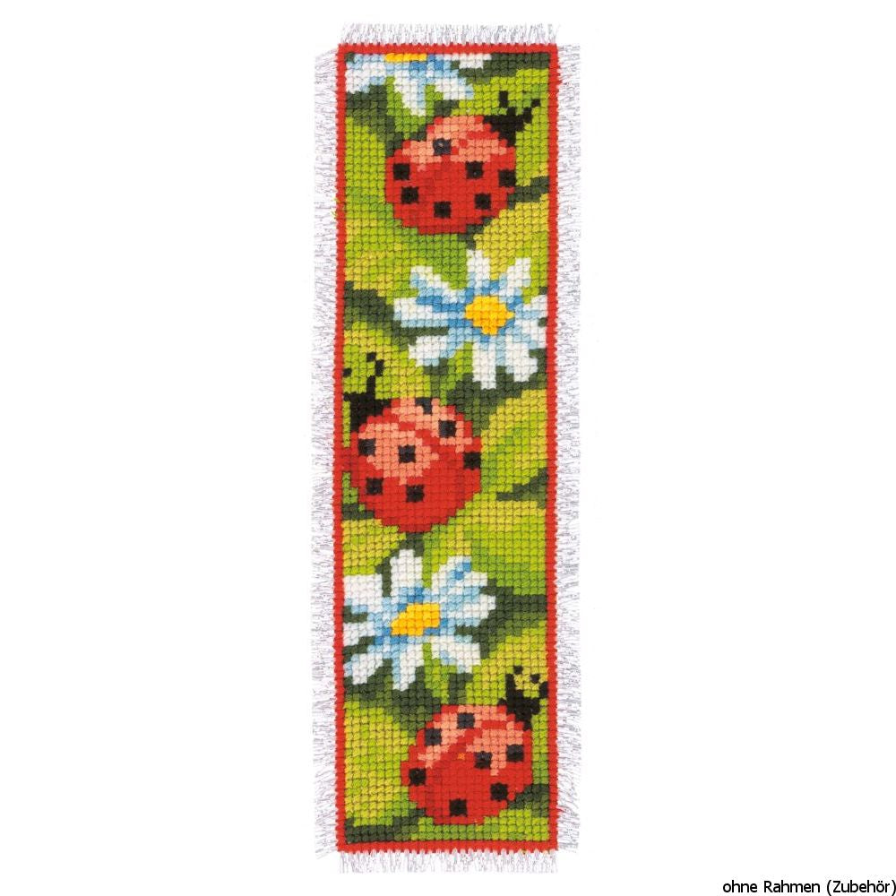 Ladybird Ladybug Bookmark By Vervaco Counted Cross Stitch Kit 2 5 X8 Orenco Originals Llc