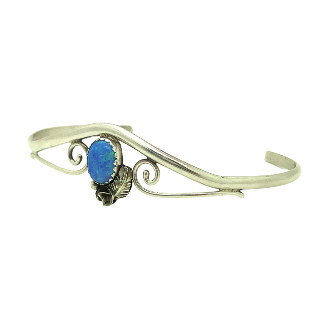 Light Blue Opal Plume Bracelet