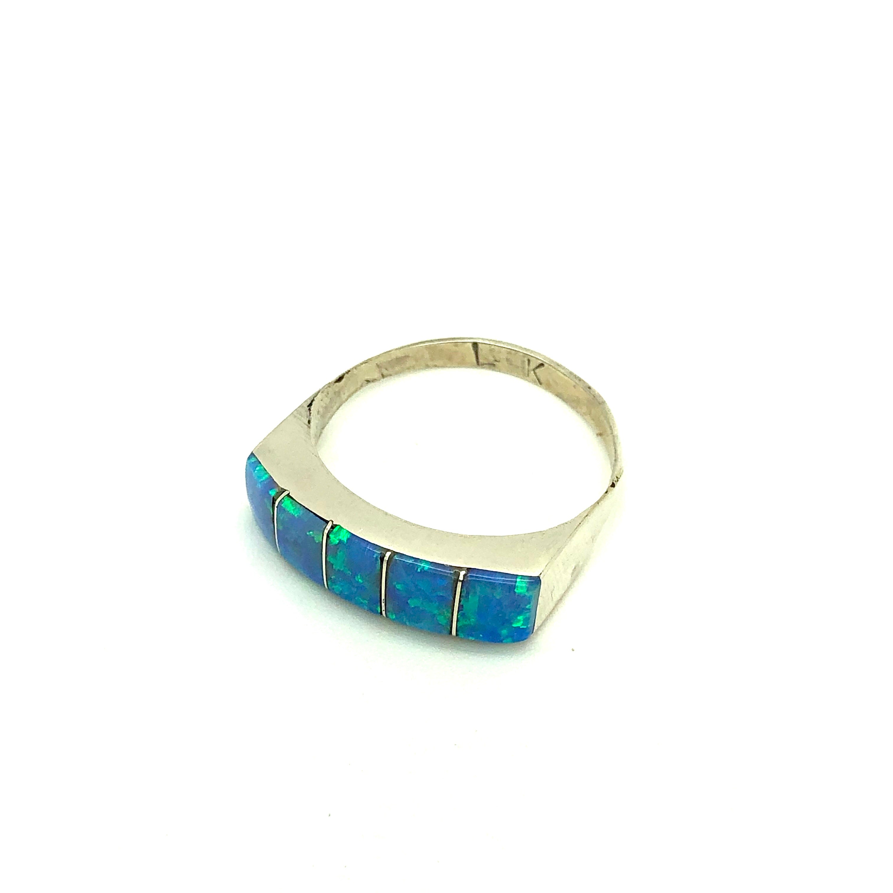 Light Blue Starry Opal Band