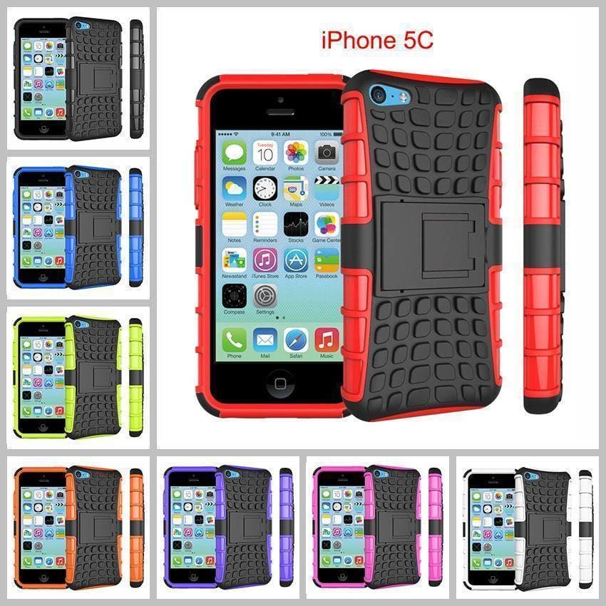 Heavy Duty Armor Phone Case Cover with Stand for iPhone 5C - Cases