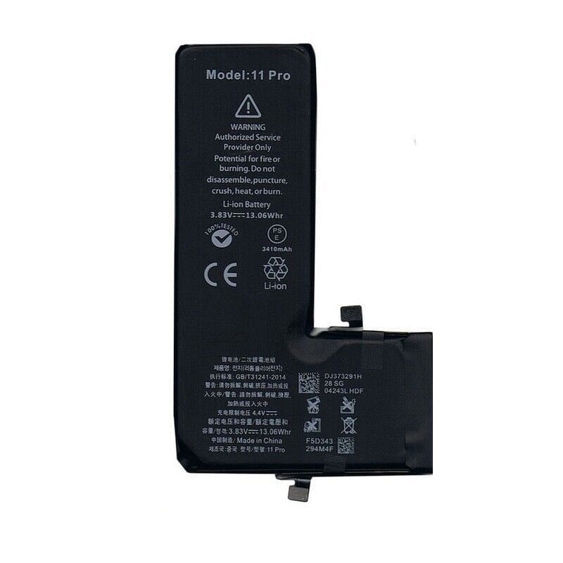 New 3410 mAh Replacement Battery with Adhesive for iPhone 11 Pro A2160 - Batteries