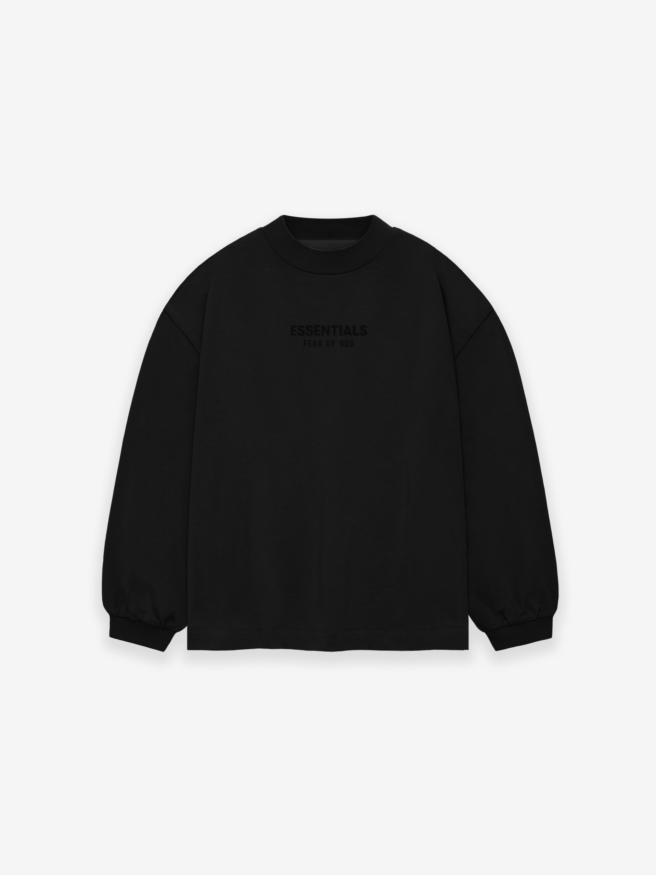 ESSENTIALS Essentials LS Tee in Jet Black | Fear of God