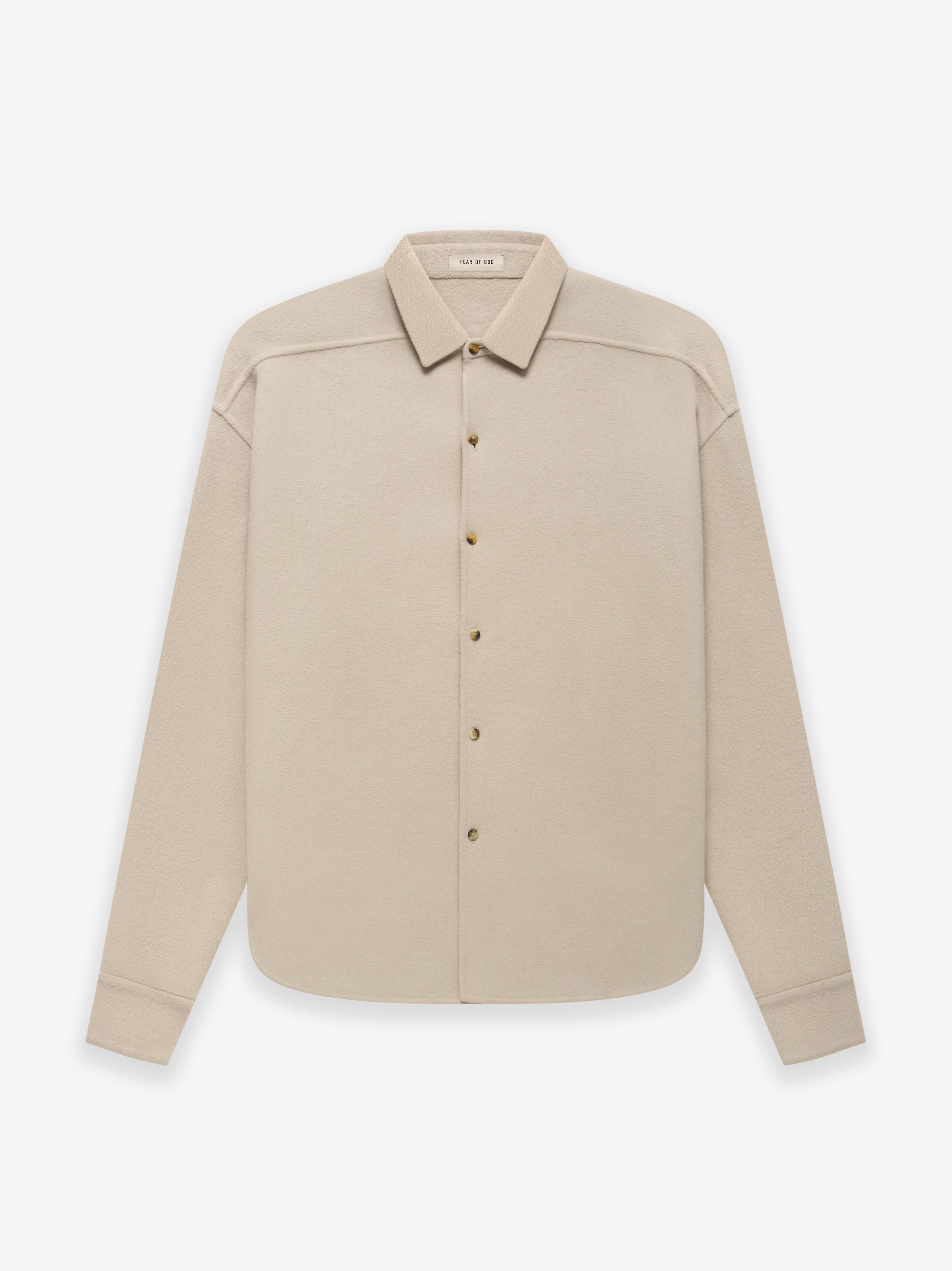 Fear of God Eternal Button Front Shirt in Black | Fear of God