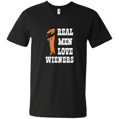 Real Men Love Wieners V-Neck T-Shirt