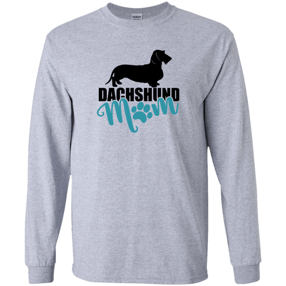 Dachshund Mom Wirehair (Teal) Unisex LS Ultra Cotton T-Shirt