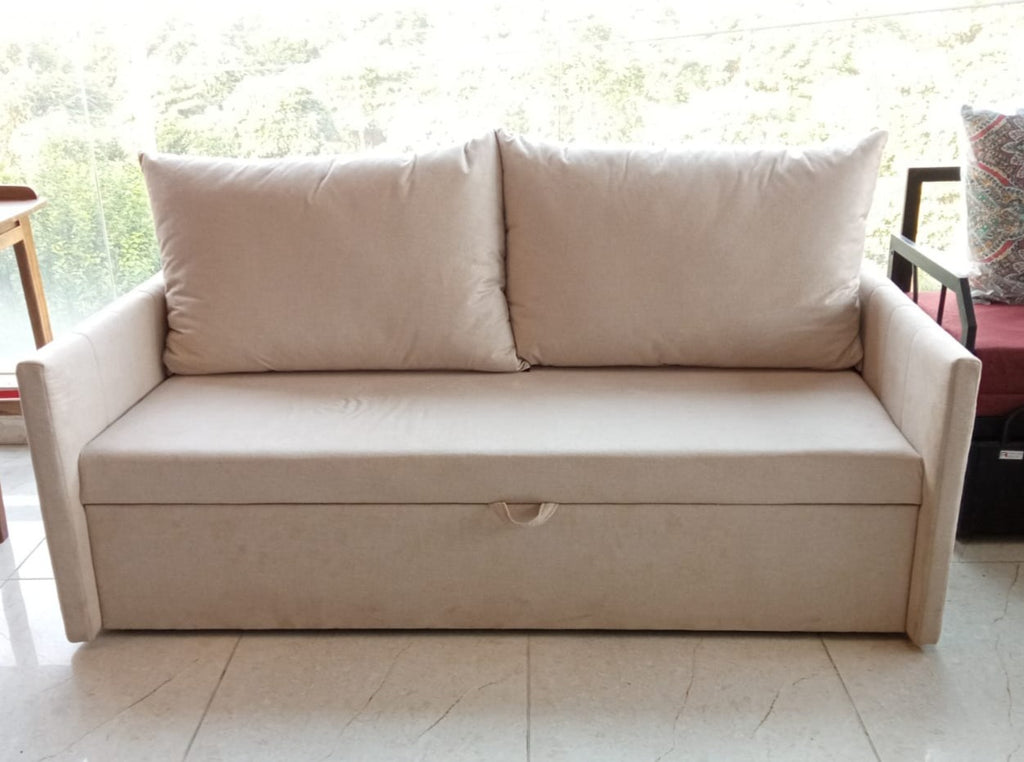 Porto Sofa Cum Bed In Beige Color Getmycouch