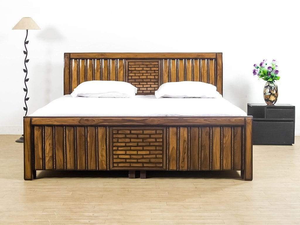 Bradbury Bed with Box Storage in Teak Finish – GetMyCouch