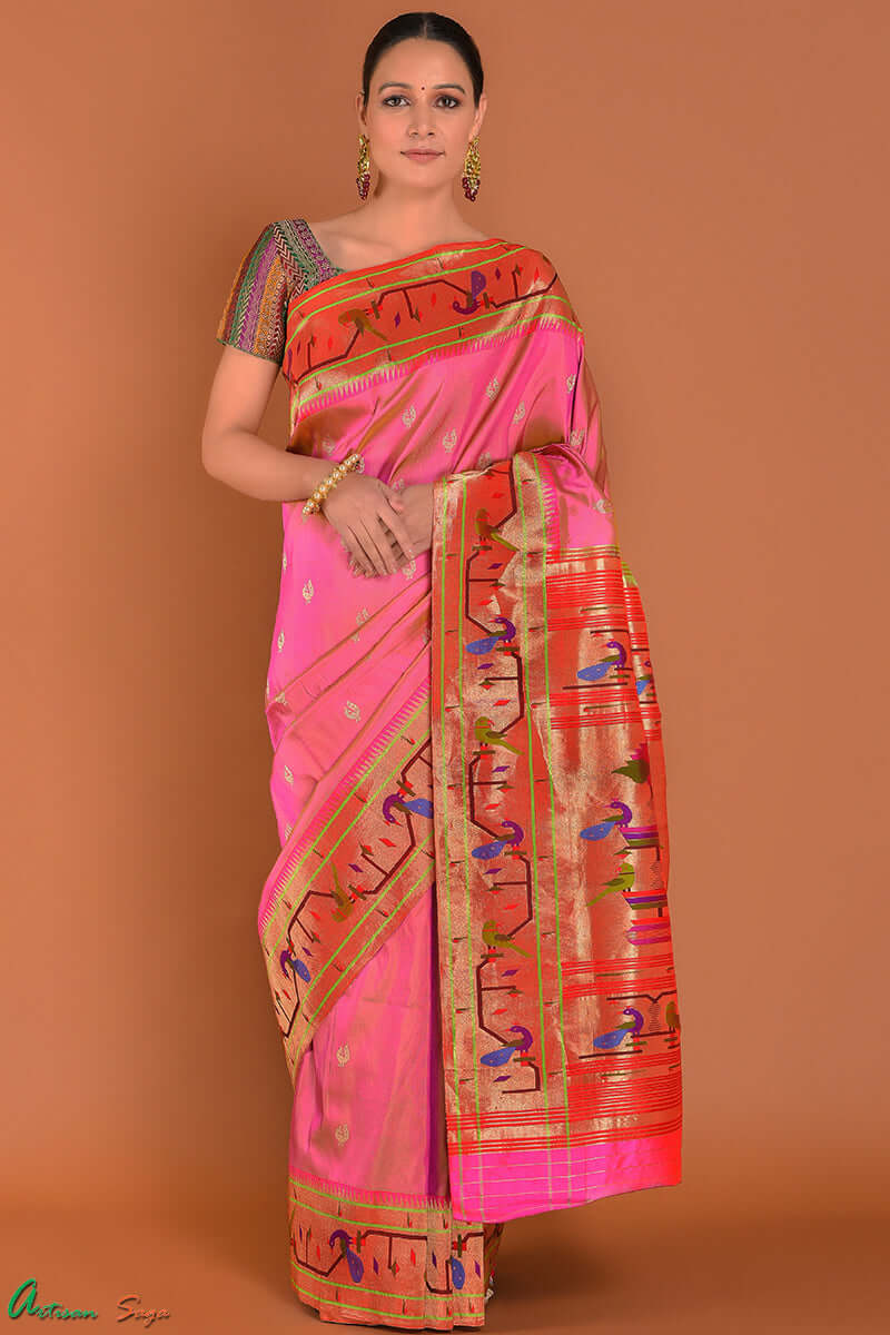 Pure Silk Paithani In Chintamani