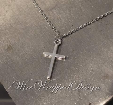 Small CROSS Necklace 925 Sterling 