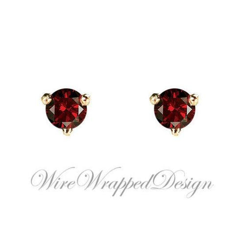 large red stud earrings