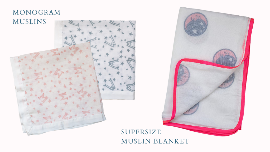 Willa and the Bear Blog | Monogram muslins and supersize muslin blankets