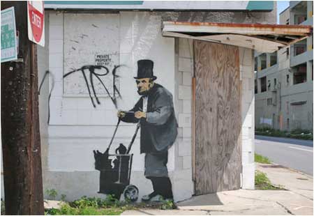 Banksy Abraham Lincoln - New Orleans, USA