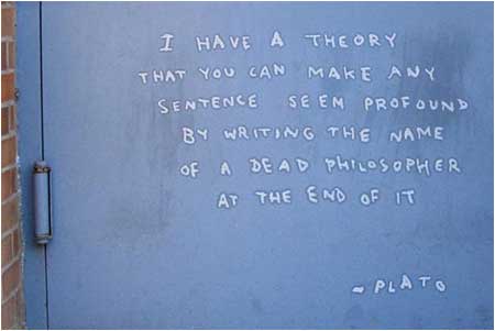Banksy Fake Plato Quote Graffiti - New York, USA