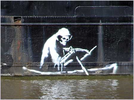 Banksy The Grim Reaper Thekla Boat - Bristol
