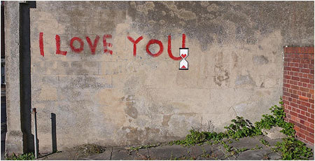 Banksy I Love You Graffiti - Isle of Wight
