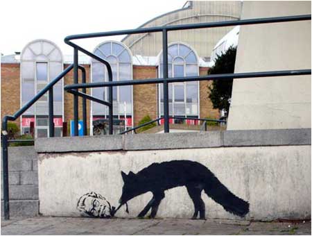 Banksy Kentucky Fox Graffiti - London