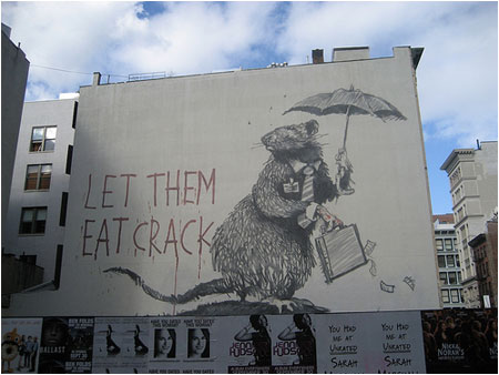 Banksy Let Them Eat Crack Graffiti – New York, USA