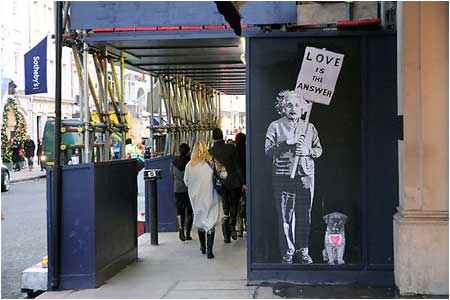 Banksy Love is the Answer Graffiti