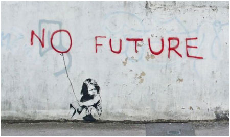 Banksy No Future Graffiti - Southampton, UK