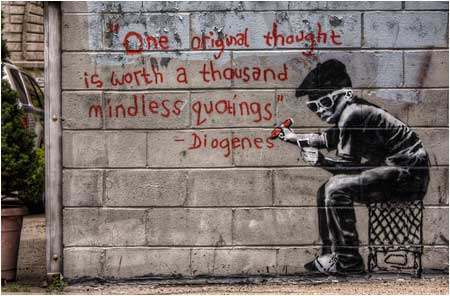 Banksy One Original Thought Graffiti - Brooklyn, New York